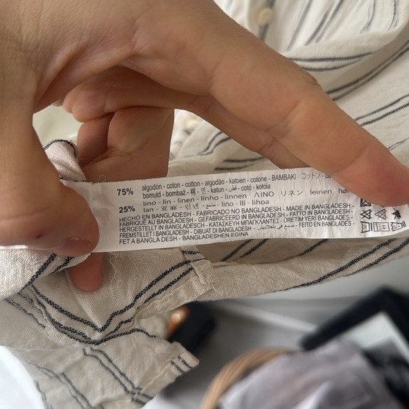 Men’s Zara linen blend shirt size XL - Picture 4 of 4